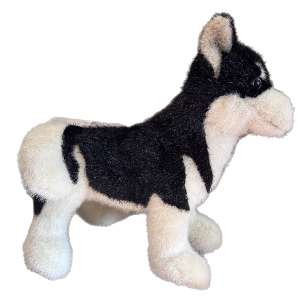 Vintage Boyds Bears Chilly D Dawg Husky Plush 15" Black White Siberian Dog